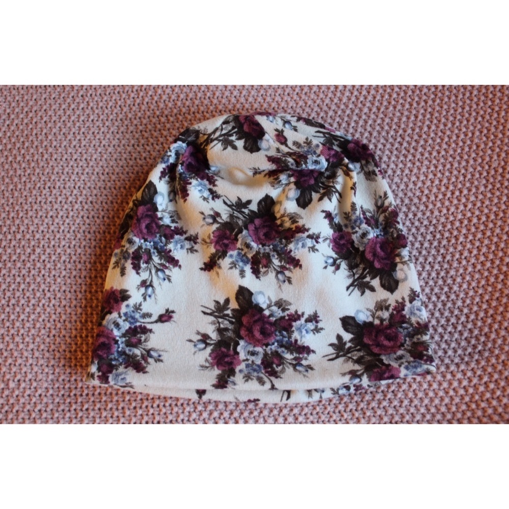 Floral Slouchy Beanie